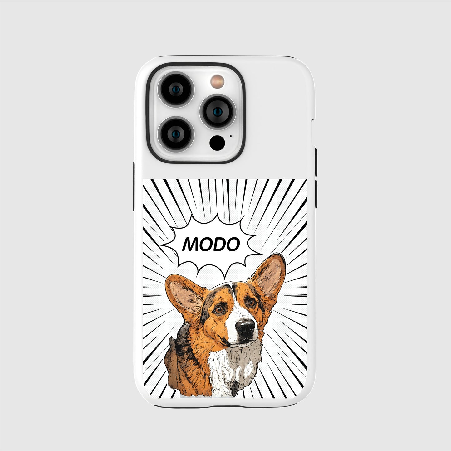 Custom Comic Style Pet iPhone Case