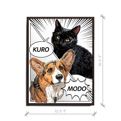 Custom Comic Style Pet Portrait