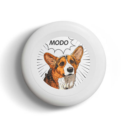 Custom Comic Style Pet Portrait Frisbee