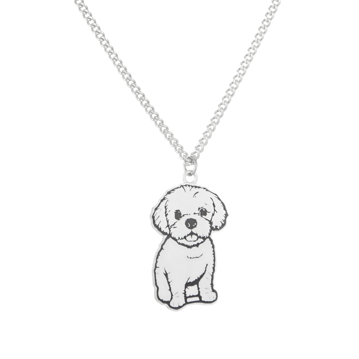 Custom Engraved Pet Portrait Necklace