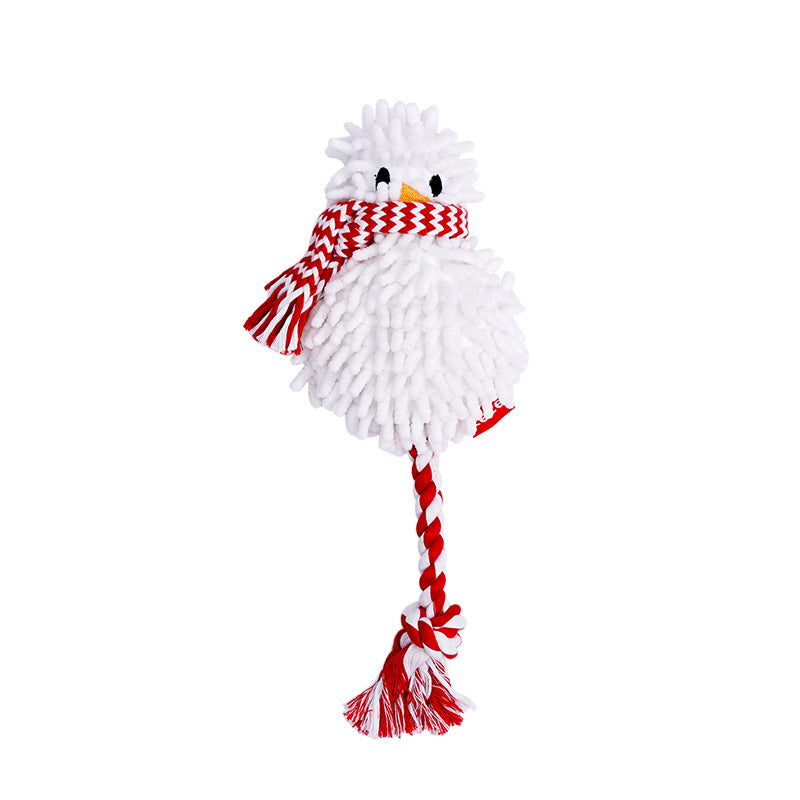 Snowman Pet Rope Knot Toy