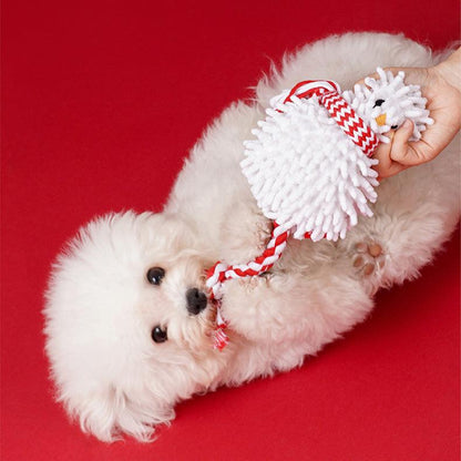 Snowman Pet Rope Knot Toy