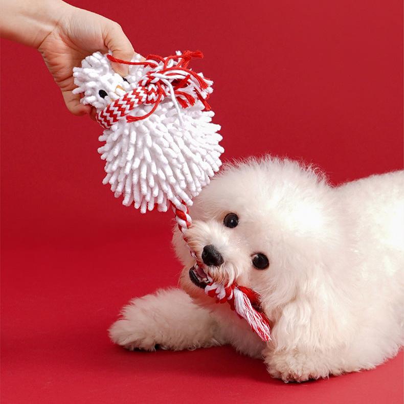 Snowman Pet Rope Knot Toy